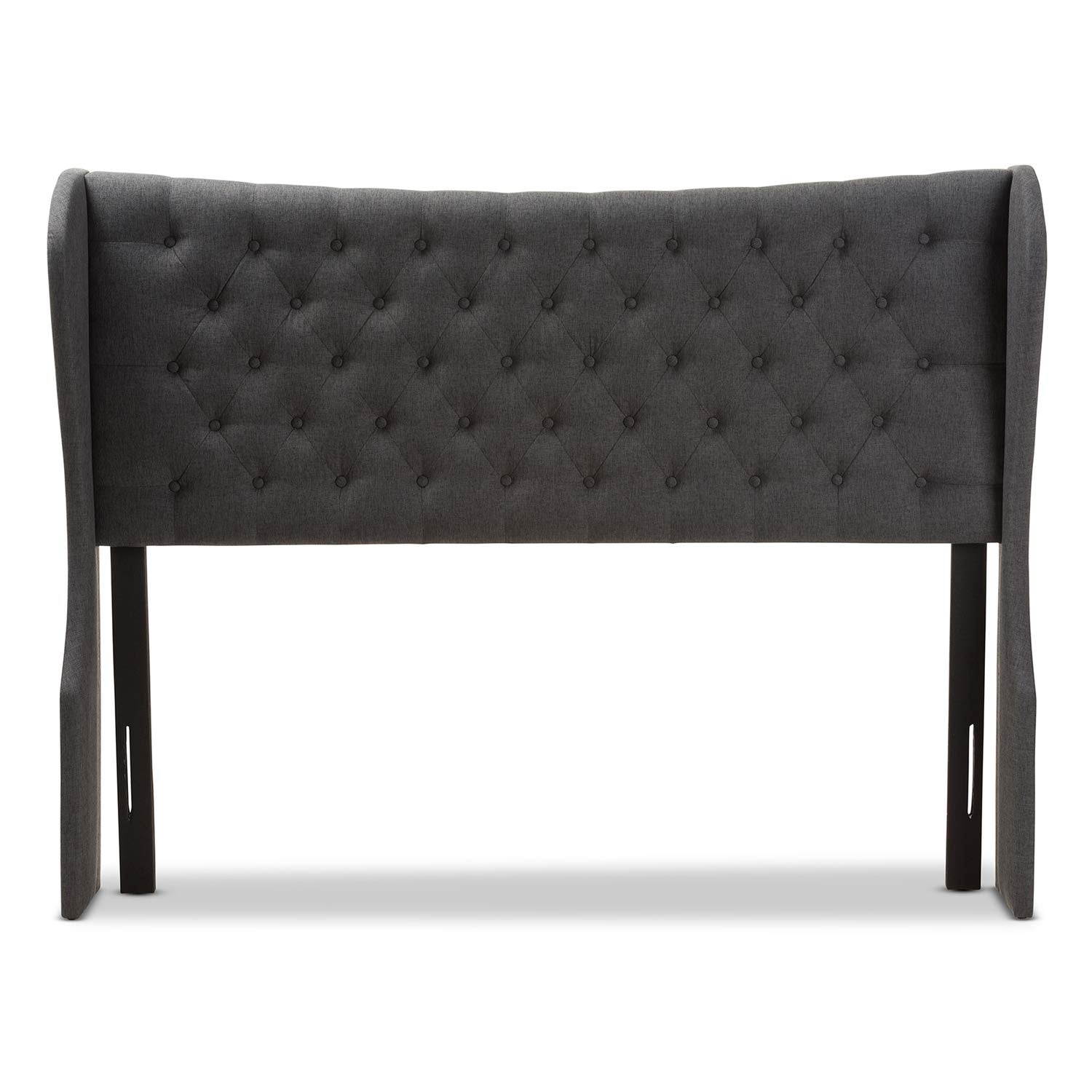 Cadence King Winged Panel Headboard in Dark Gray