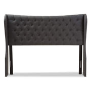 Cadence King Winged Panel Headboard in Dark Gray