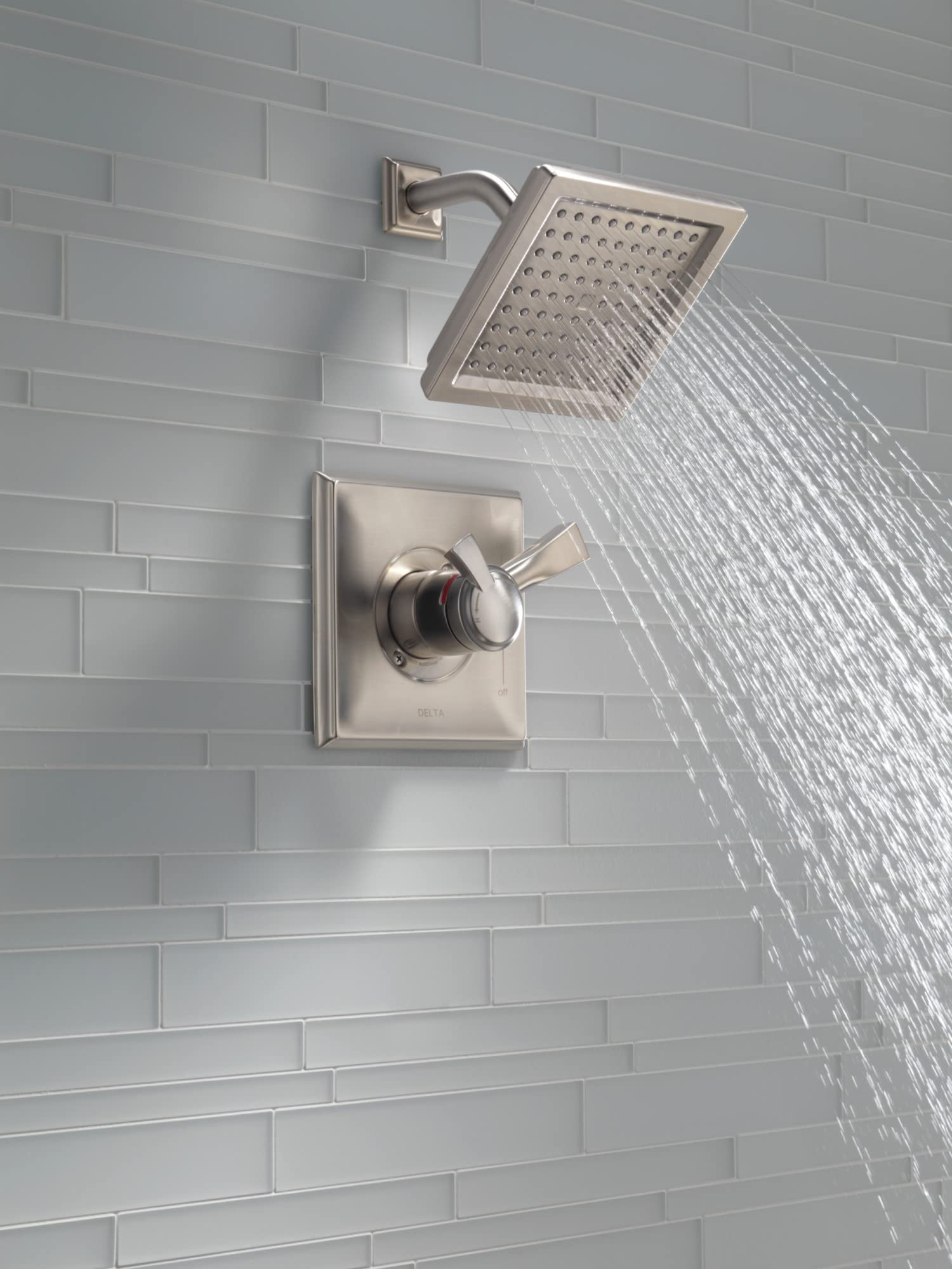 Delta Faucet Dryden 17 Series Dual-Function Shower Trim Kit with Single-Spray Touch-Clean Shower Head, Polished Nickel T17251-PN (Valve Not Included)