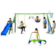 Sports Outdoor 8 Station Playground Set, Includes Swing Set