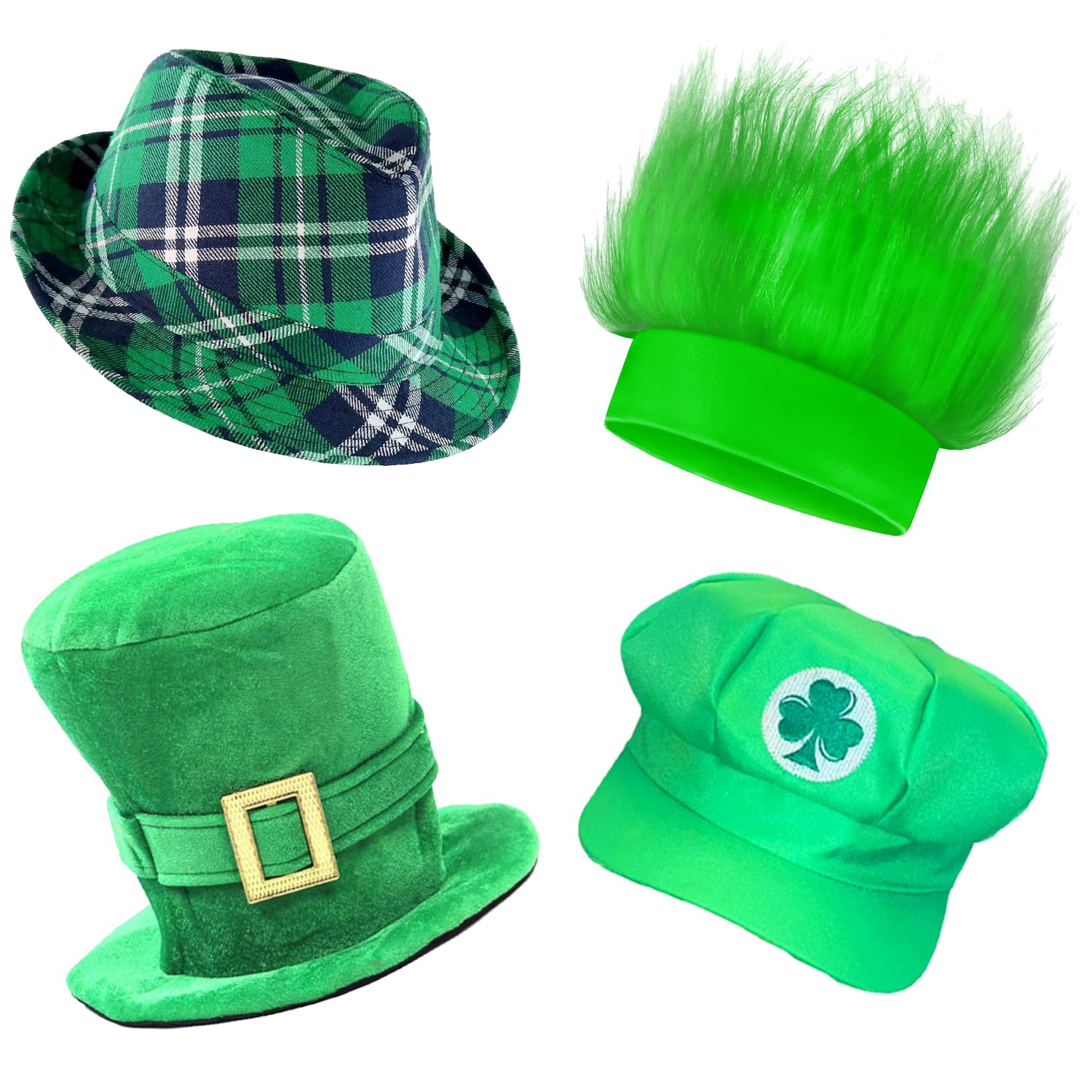 12pcs Bulk St. Patrick's Day Party Hats Funny Shamrock Hat St Patricks Day