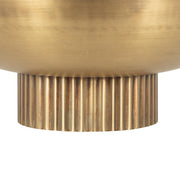 Decorative Metal Bowl, 12 Inch Diameter, Brass, Modern Raised Fruit Bowl for Kitchen