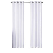 White Cotton Curtains - Solid & Thick Window/Door Curtains 96 Inch Long