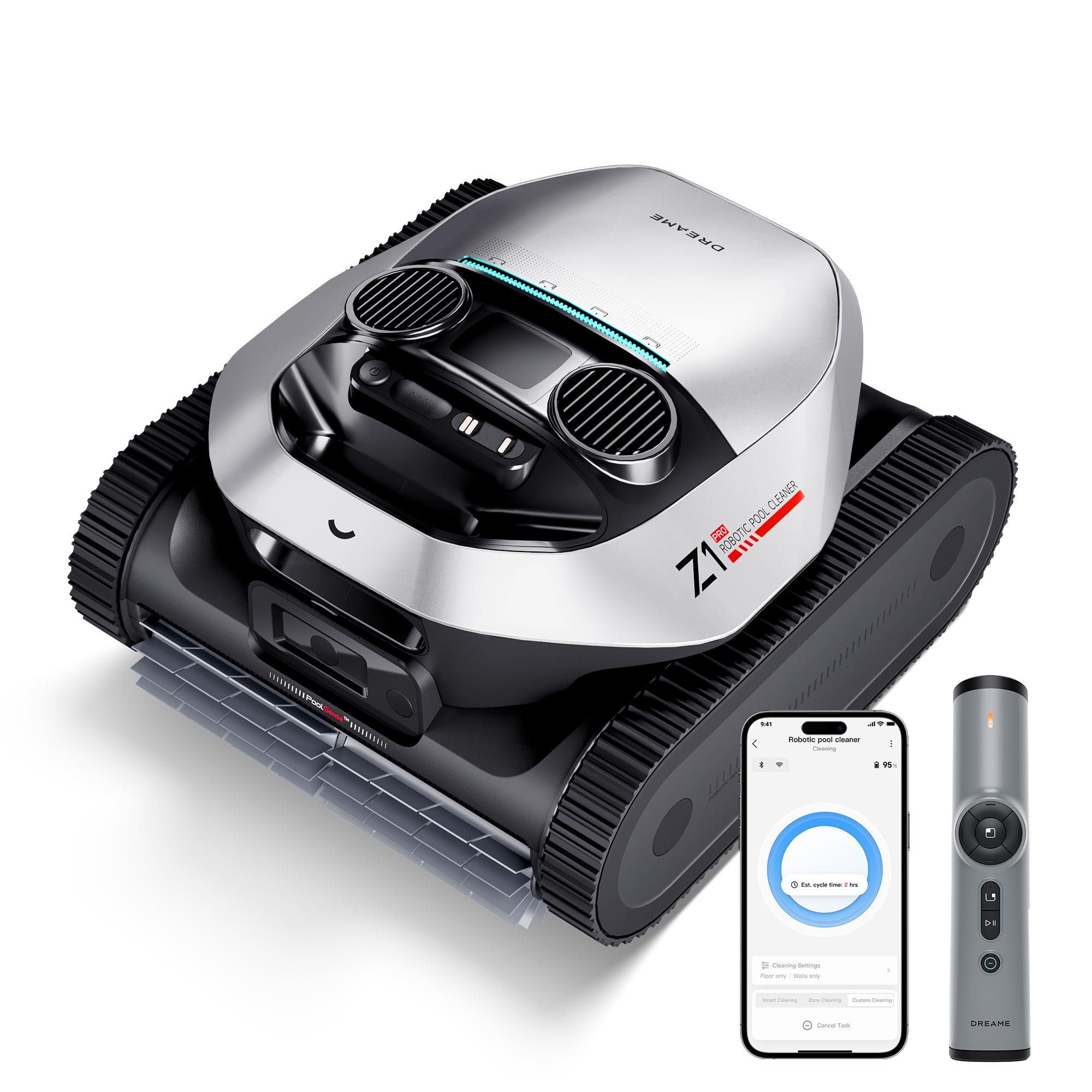Z1 Pro Cordless Robotic Pool Cleaner, LiFi Remote Control, 8000 GPH Suction
