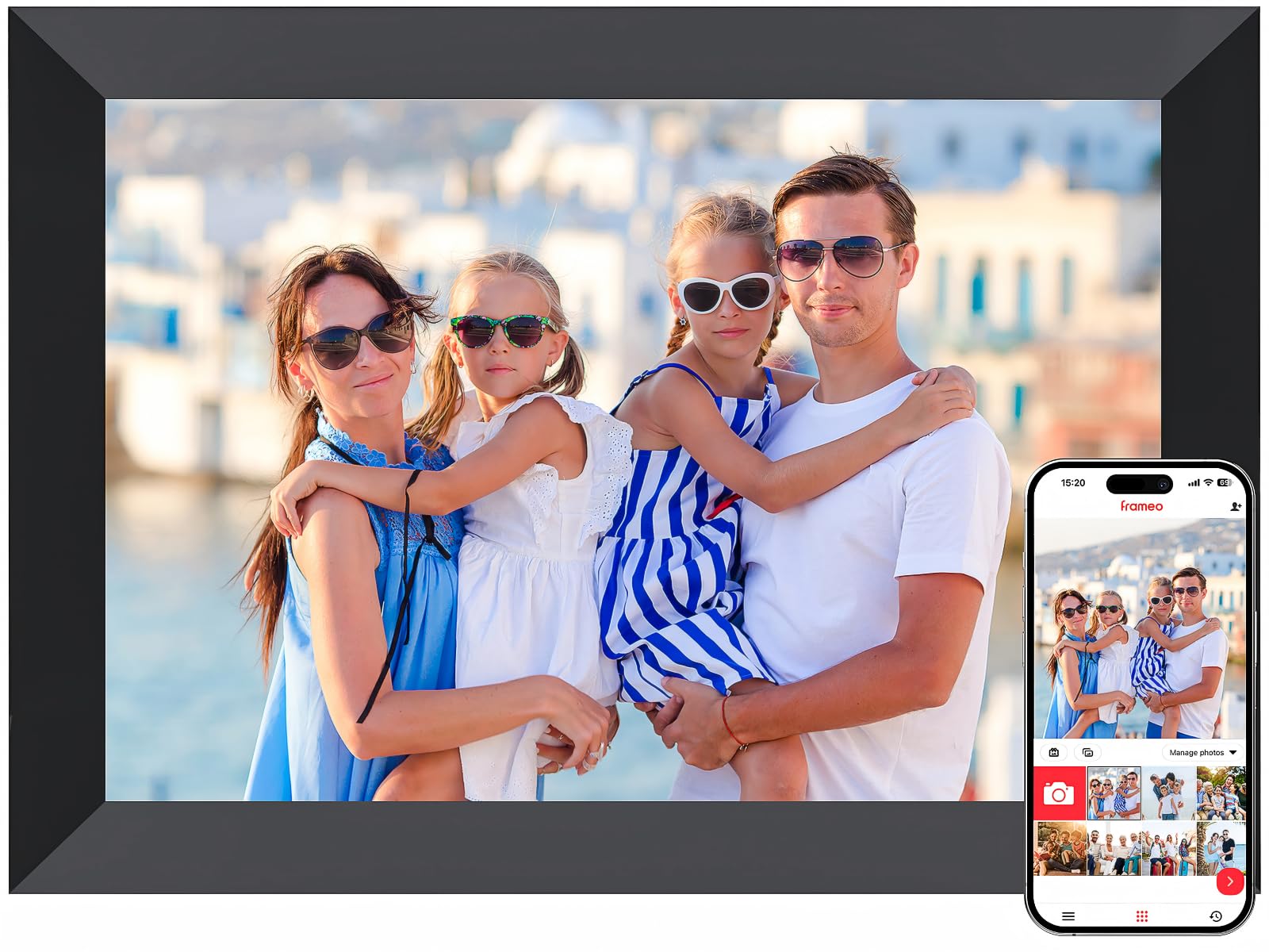 Frameo Digital Picture Frame, 10.1 Inch Smart WiFi Digital Photo Frame Electronic