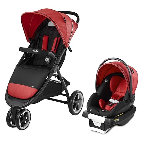 Gold Verge3 Travel System Securemax Garnet