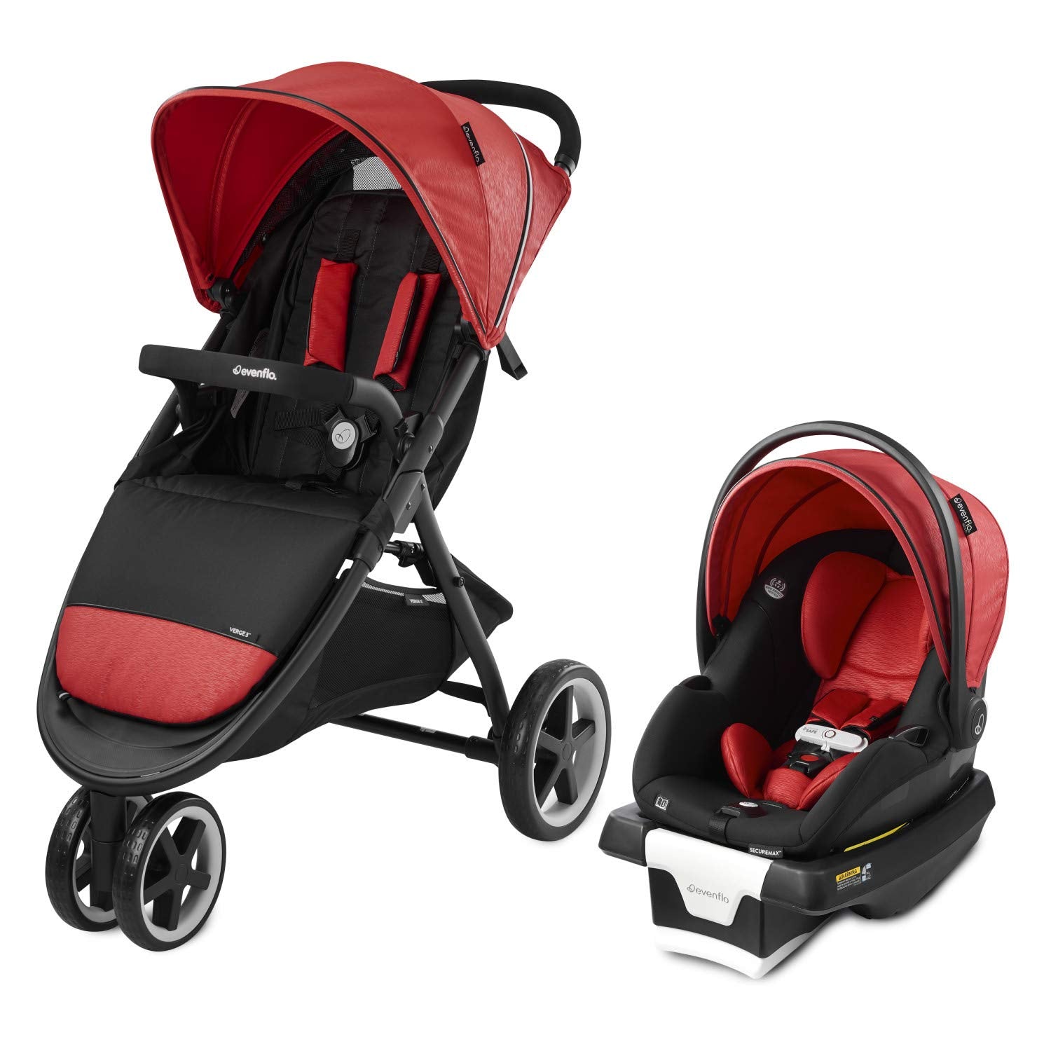 Gold Verge3 Travel System Securemax Garnet