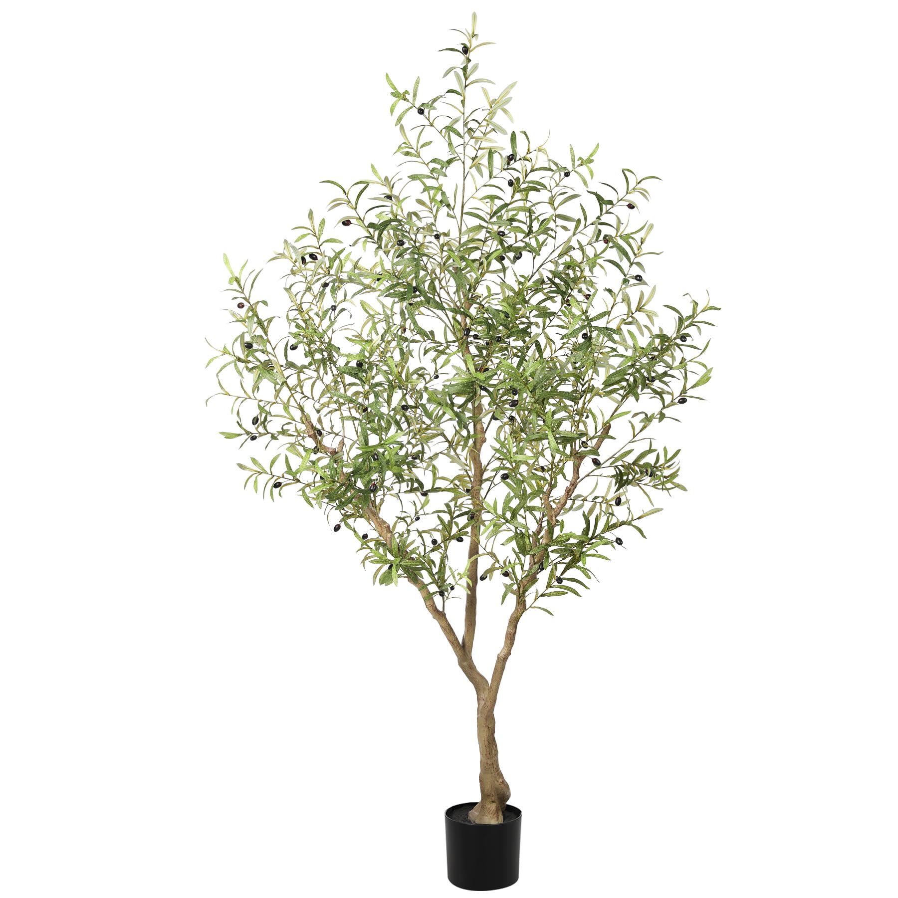Olive Trees Artificial Indoor - Faux Olive Tree 7ft with Large Olive Branches