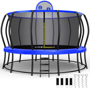 1800LBS Weight Capacity 2025 Double Frames Trampoline with No-Gap Design Curved