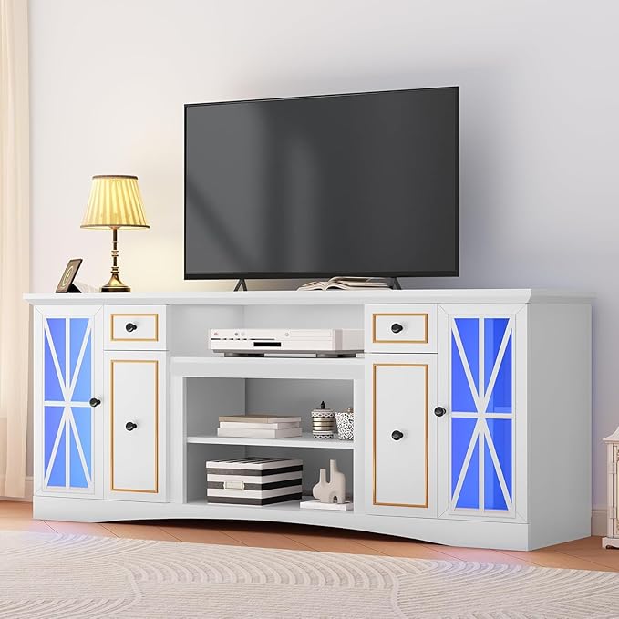 TV Stand for 75/80 Inch TV, Entertainment Center, TV Cabinet,living room