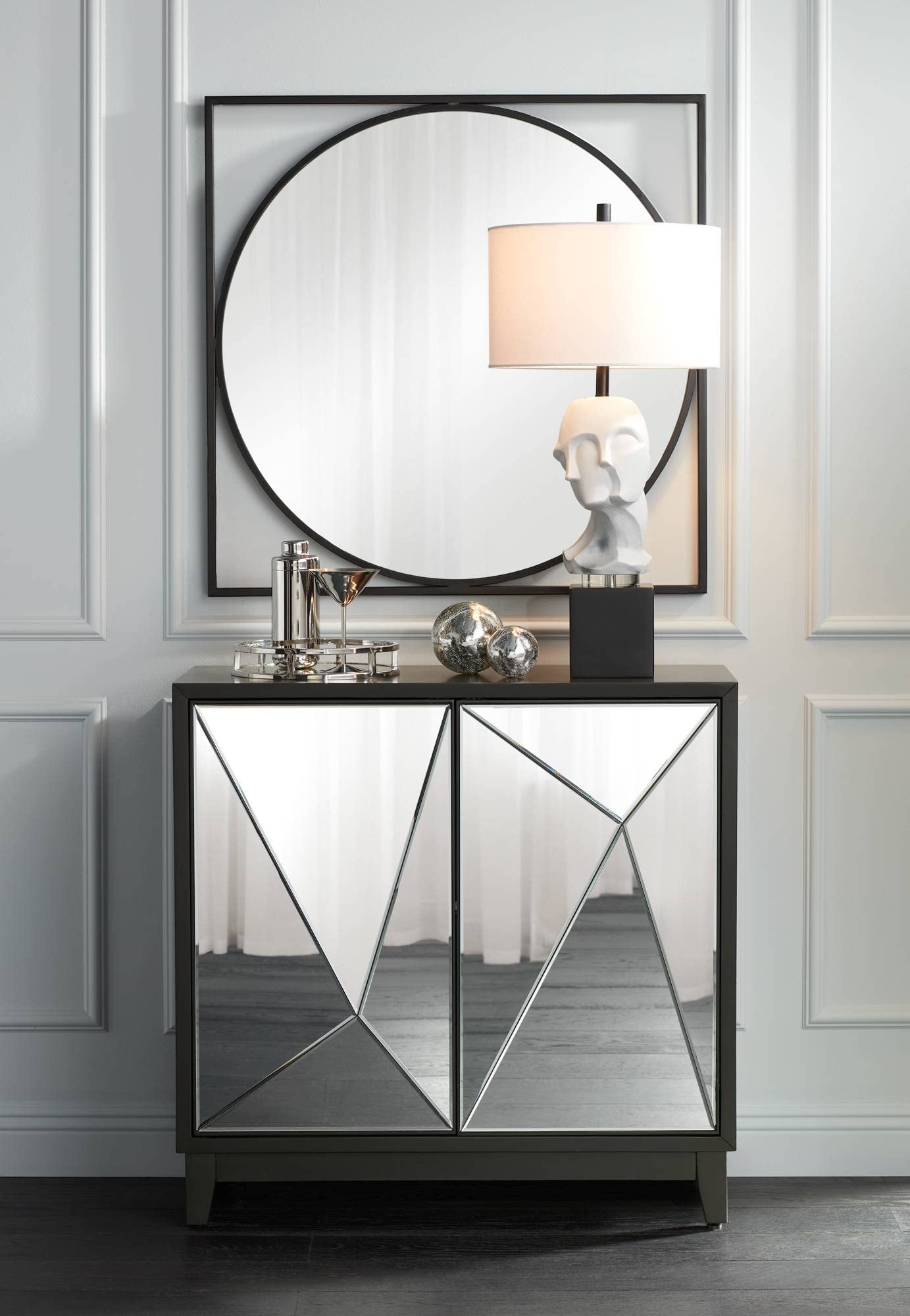 Revel Square Vanity Decorative Wall Mirror Modern Minimalist Matte Black