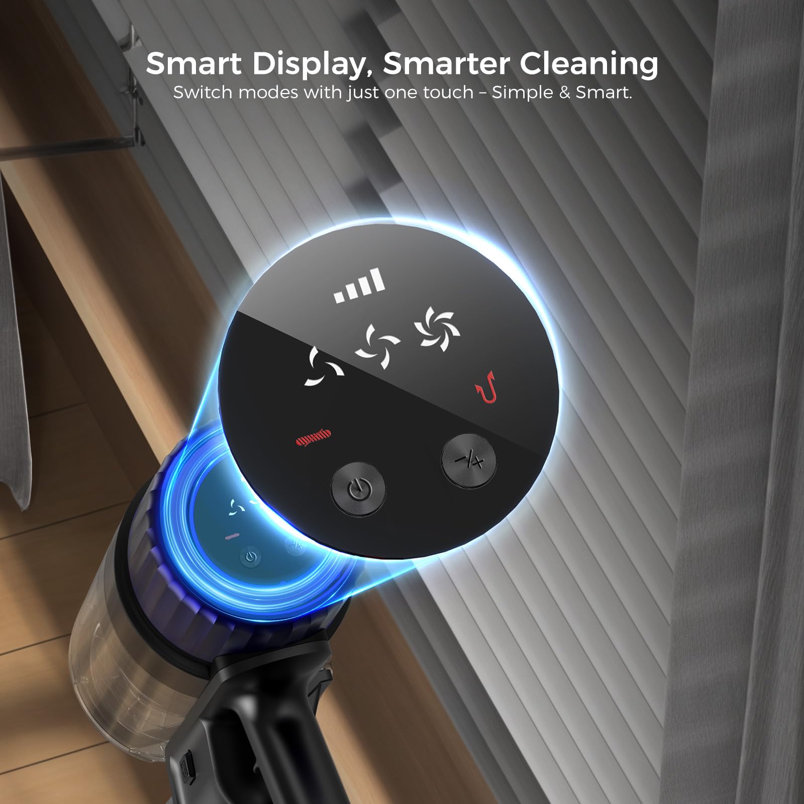 Teendow Cordless Vacuum Cleaner, 500W 50 Minutes Runtime Stick Vacuum for Pet Hair, Powerful Suction, Rechargeable, Lightweight, Handheld Vacuum Versatile for Carpet, Hard Floor (Starry Gray)