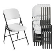 Folding Chairs Heavy Duty Plastic Chairs with 350-Pound Capacity