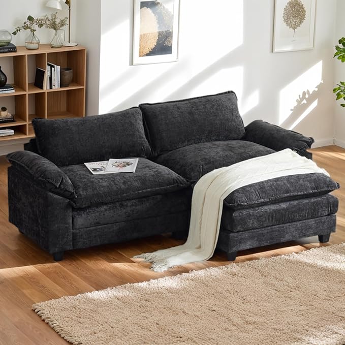 Sectional Sofa Modular Deep Seat Sofa Couch with Ottoman