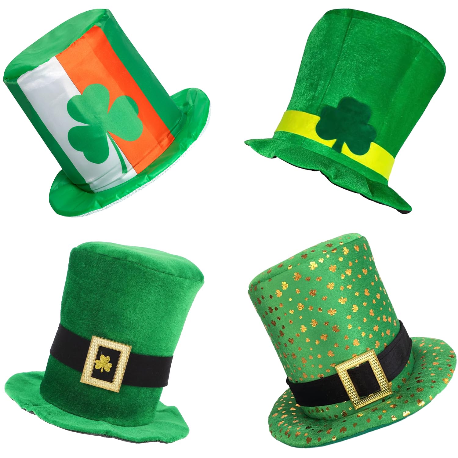 12pcs Bulk St. Patrick's Day Party Hats Funny Shamrock Hat St Patricks Day
