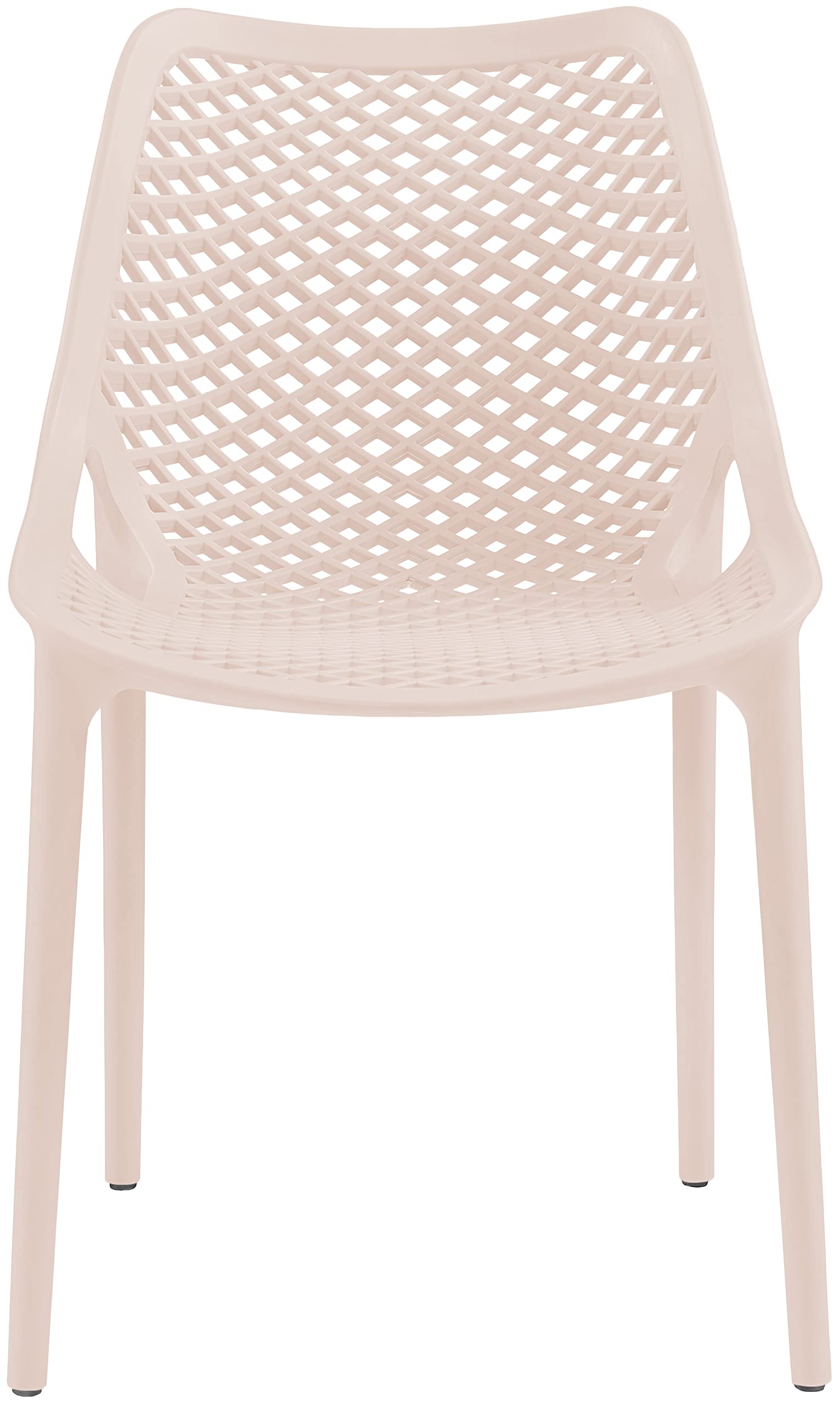 Contemporary Patio Dining Chair with Polypropylene Plastic, Weather Resisting