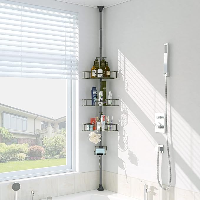 Shower Organizer Corner - Extra Thick Rustproof Bathtub Caddy Shower