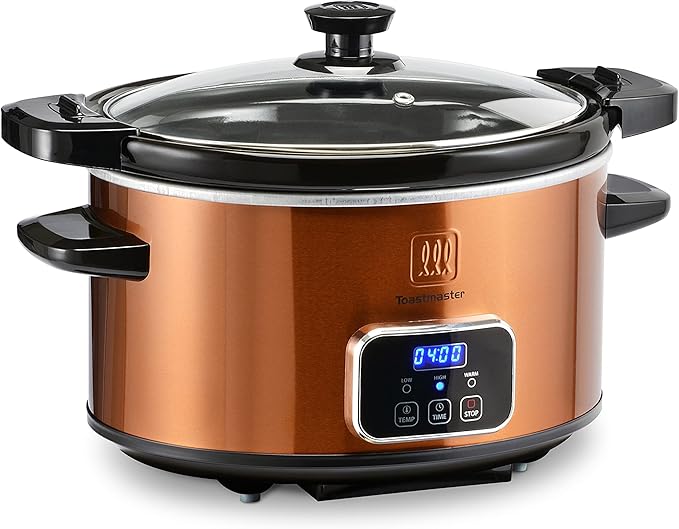 Toastmaster 4-Quart Digital Slow Cooker with Locking Lid (Graphite)