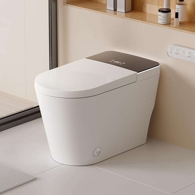 Smart Toilet with Tank Built In, One Piece Bidet Toilet, Instant Warm Water