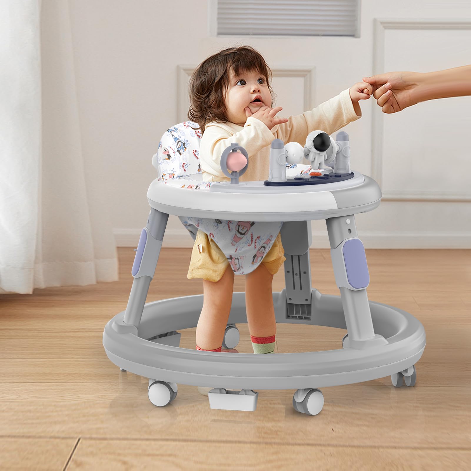 Baby Walker Foldable, Baby Walker with Wheels, Infant Toddler Walker