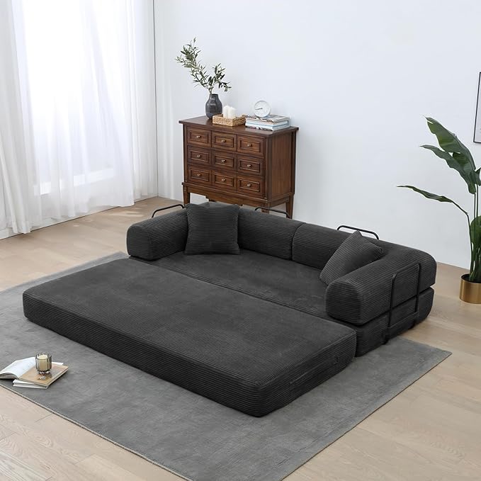 79'' Convertible Sleeper Sofa Bed, Modular Loveseat Small Couches for Small Spaces