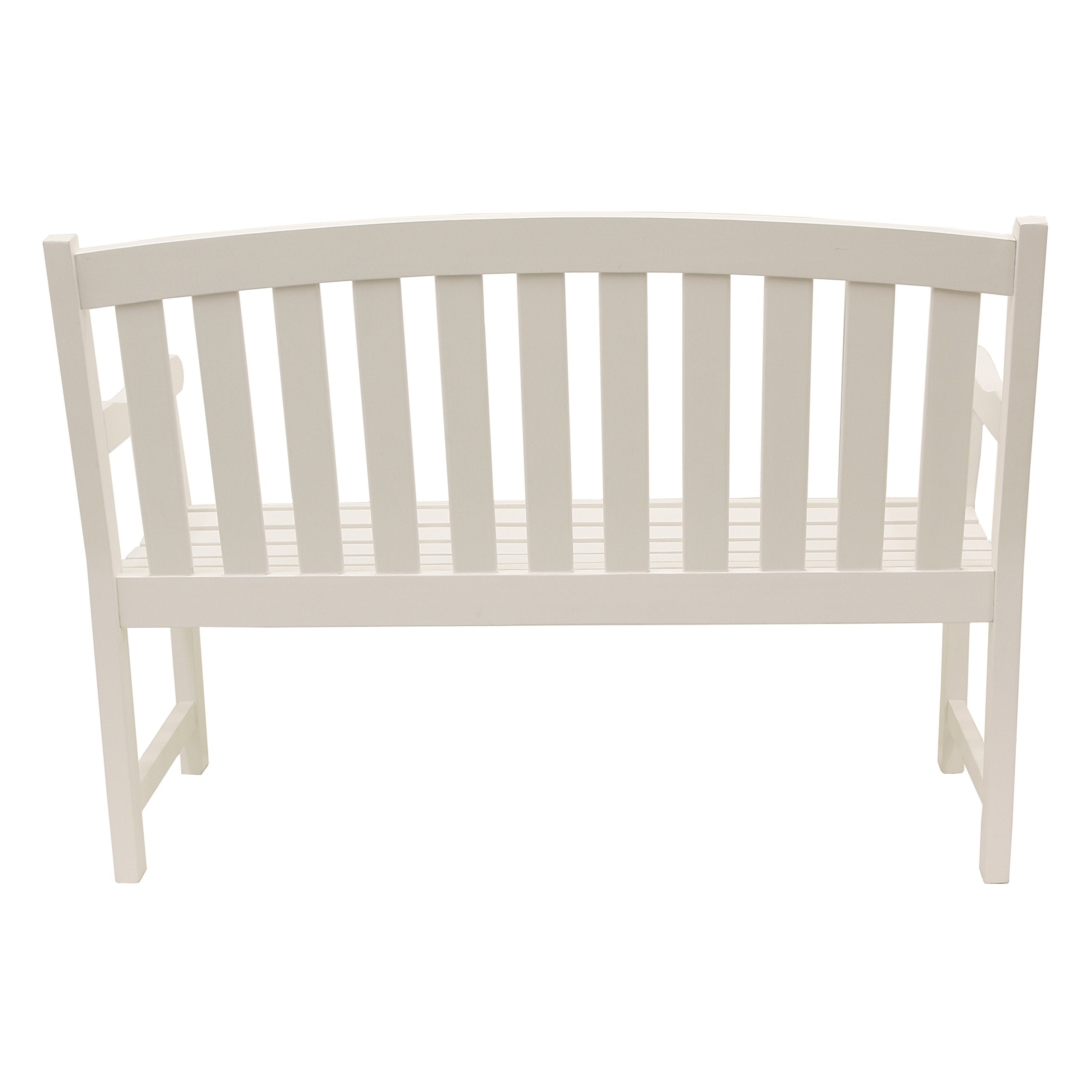 Marley 2-Seat Outdoor Bench, White