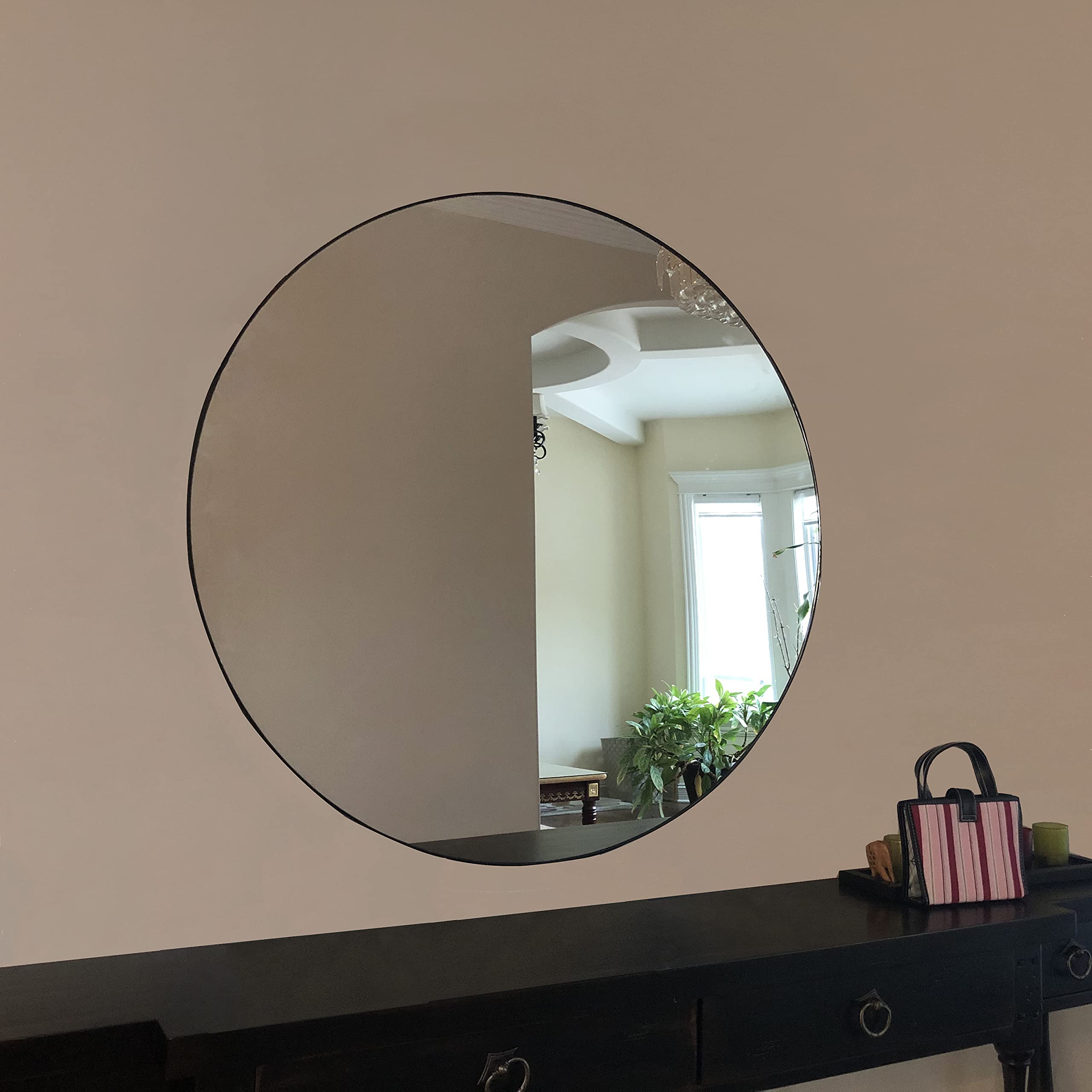 23.4 X 23.4 X 0.8" Wall Mounting Round Mirror for Any Home or Commercial Space 18159
