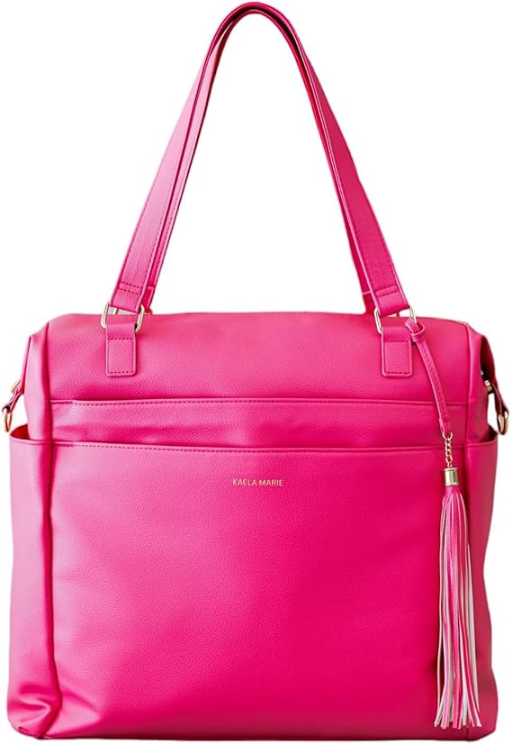 Bag Backpack, Vegan Leather Diaper Travel Tote Bag with Changing Pad