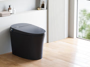 Black Smart Toilet with Pump and Bidet Built In, Smart Bidet Toilet
