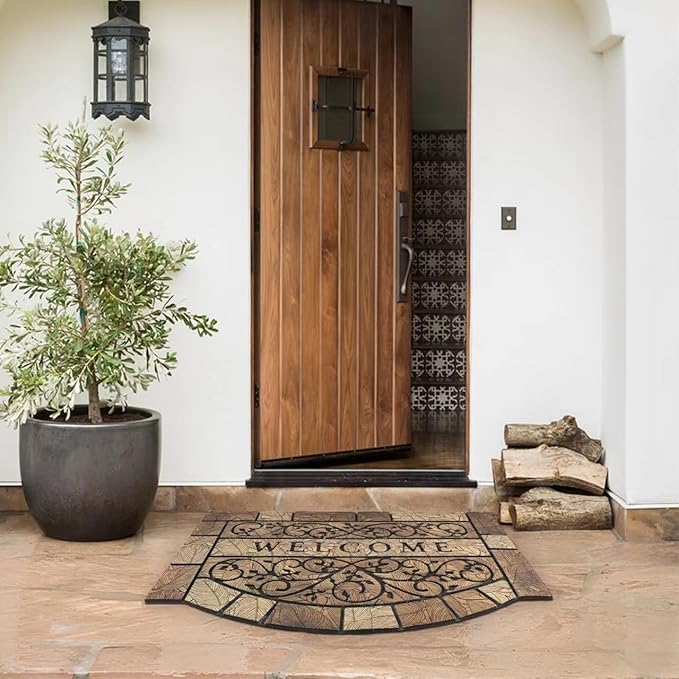 Durable Welcome Door Mats, 24"x36" Heavy-Duty Large Outdoor Mat for Front Door