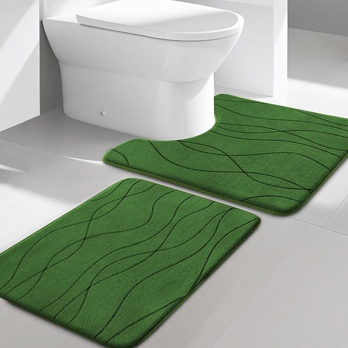 Memory Foam Bathroom Rug Sets 3 Piece
