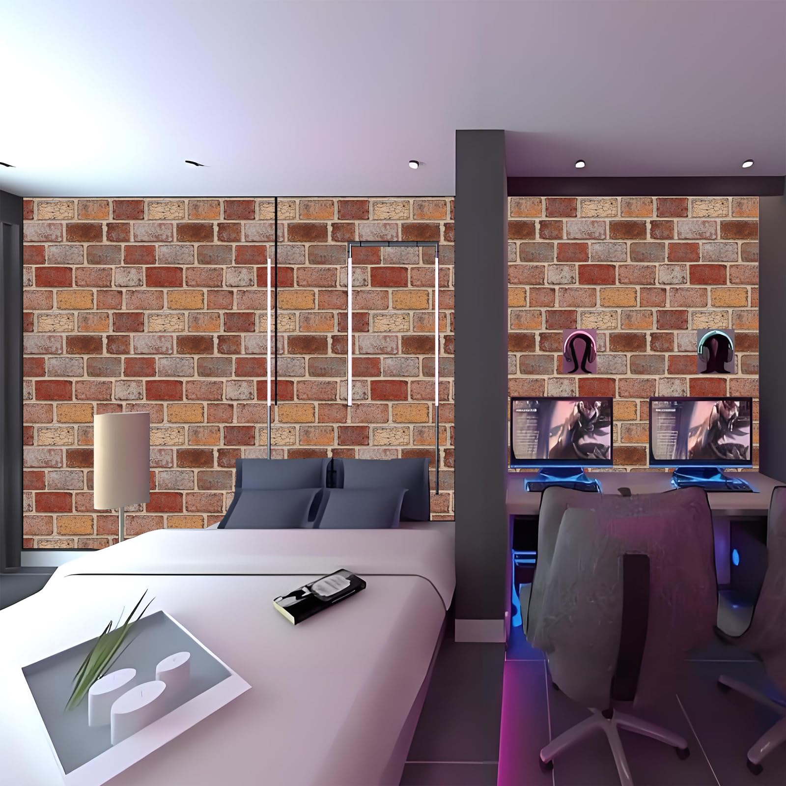 3D Wall Panels Peel and Stick, 3D Wall Panels Self Adhesive Waterproof 10PCS