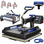 8 in 1 Heat Press Machine 15x15 Inch 360°Rotating Dual Tube Heating System