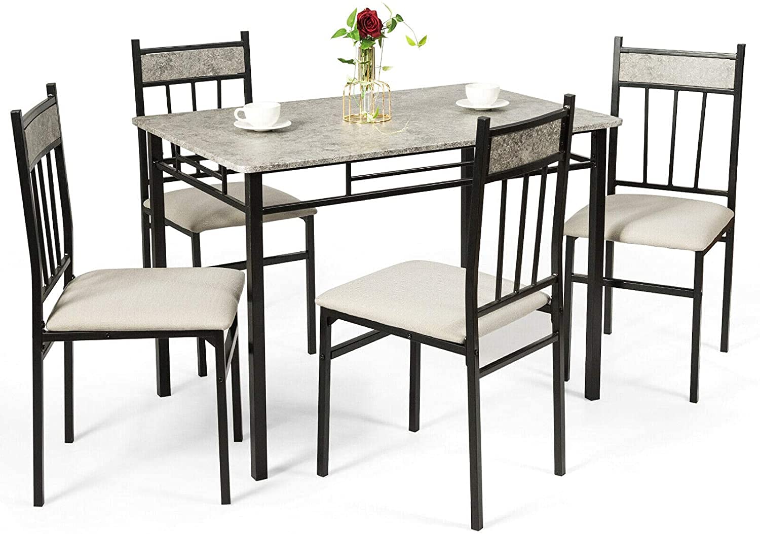5 Piece Kitchen Dining Table Set