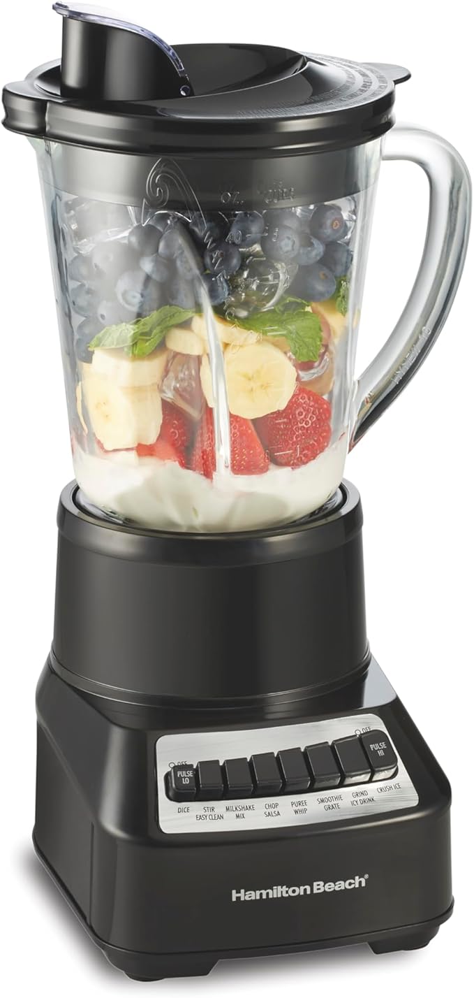 Wave Crusher Blender For Smoothies With 40 Oz Glass Jar and 14 Functions