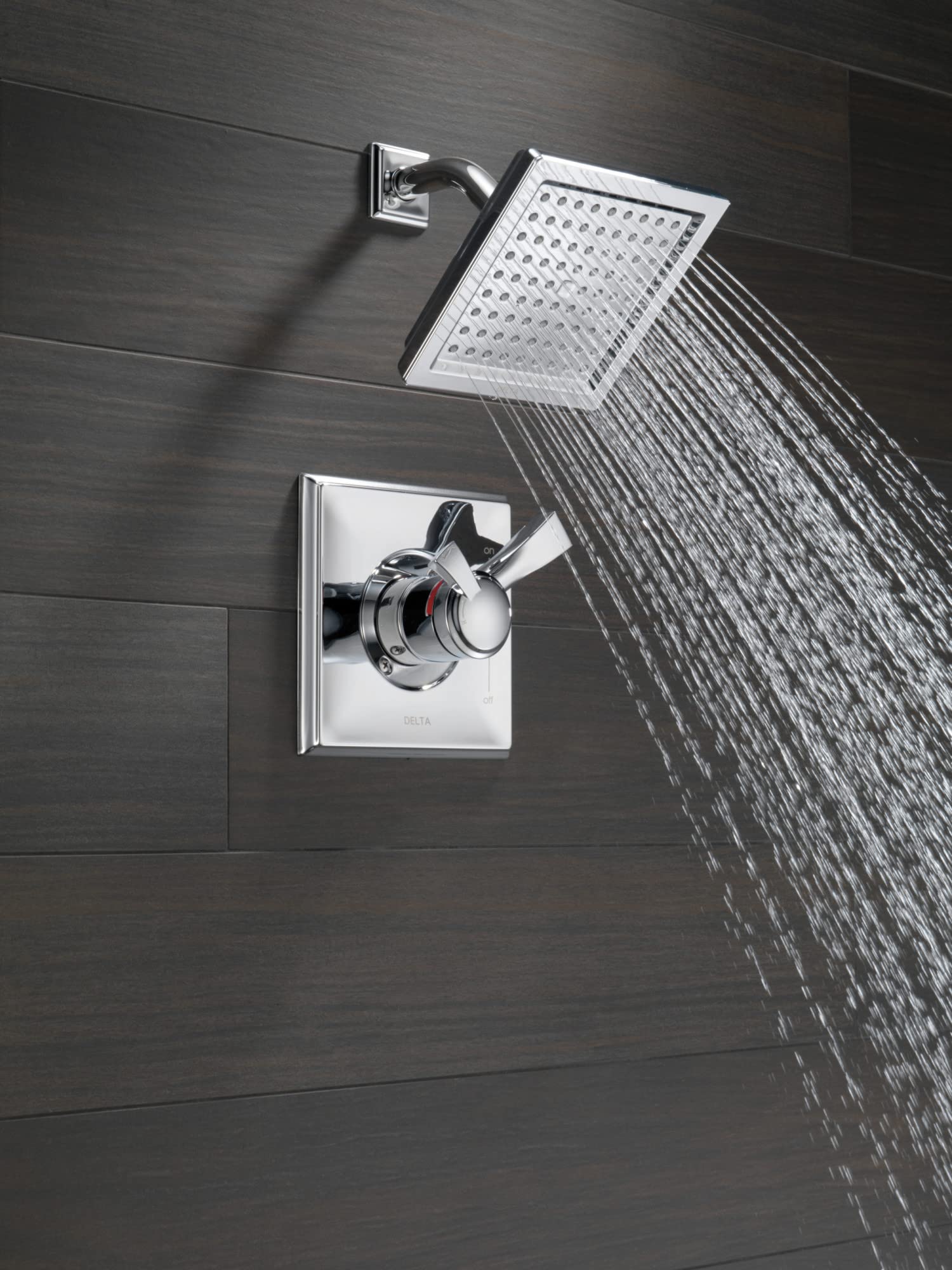 Delta Faucet Dryden 17 Series Dual-Function Shower Trim Kit with Single-Spray Touch-Clean Shower Head, Polished Nickel T17251-PN (Valve Not Included)