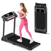 Portable Treadmill with Handle, 3.0HP Walking Pad Treadmill, Electric Compact Treadmills