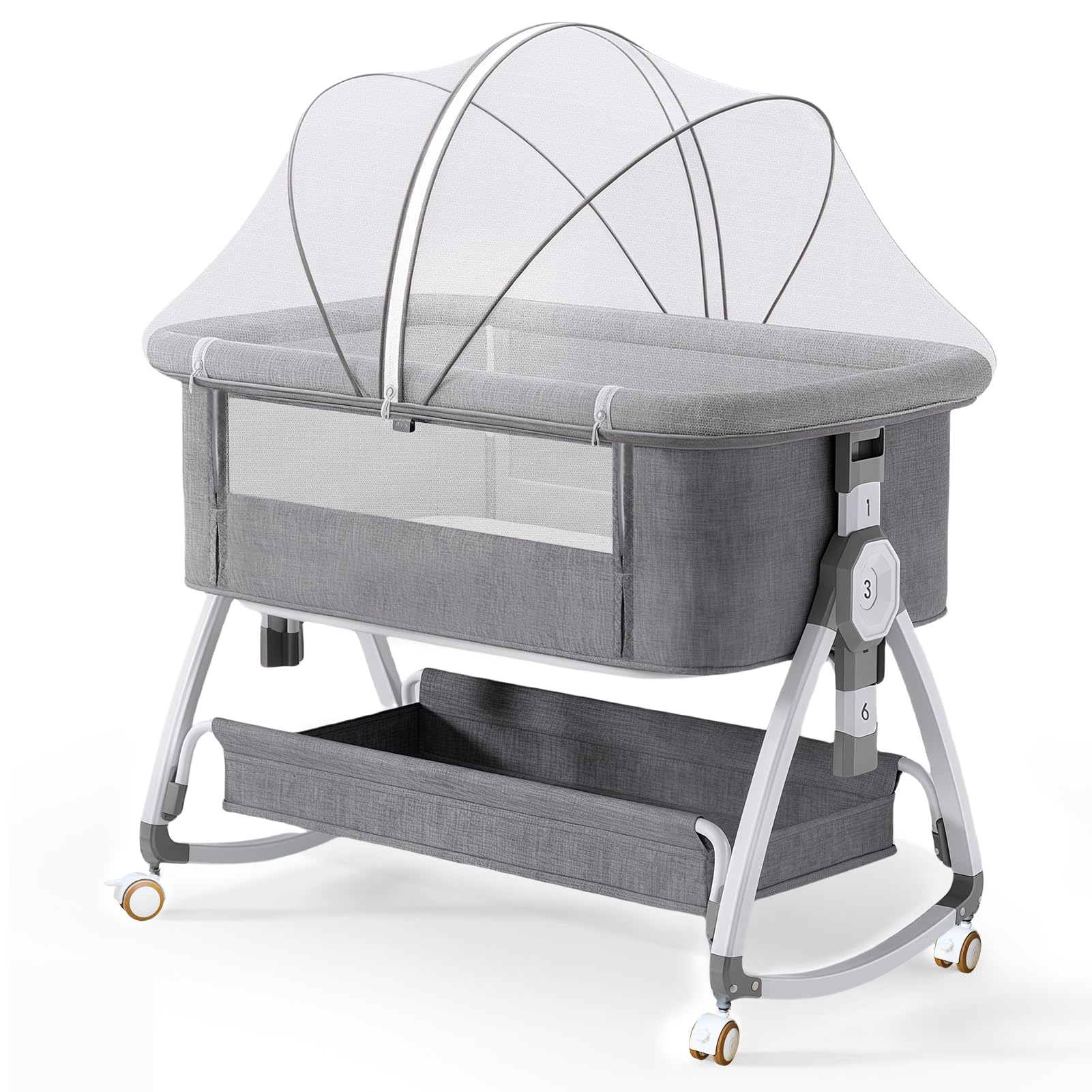 Bassinet & Bedside Sleeper with Soft Mattress