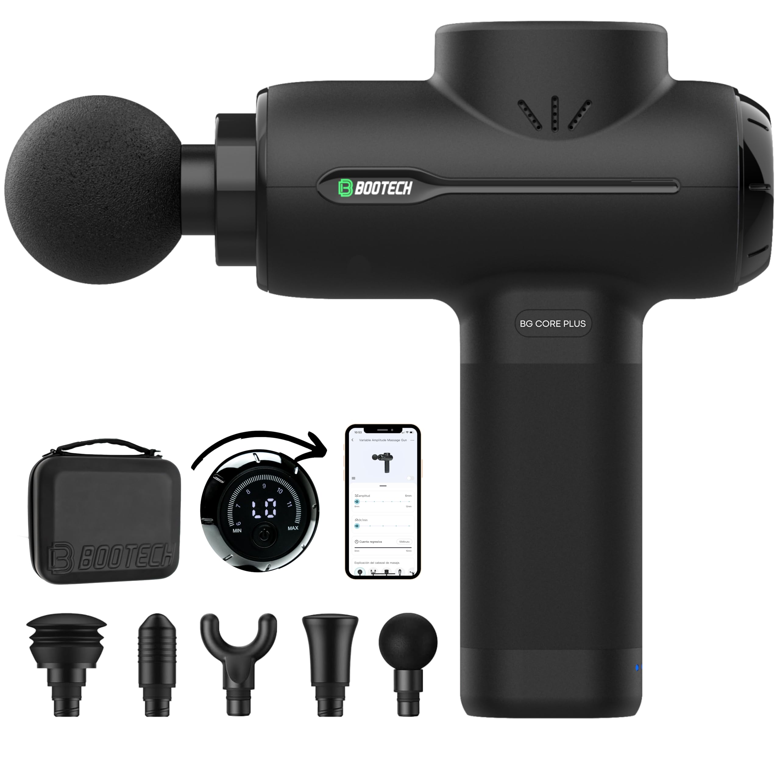 Massage Gun Deep Tissue with 6-12mm Adjustable Amplitude