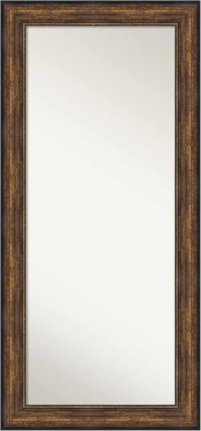 Bronze Full Length Mirror, 66x30 Ridge Bronze Tall Free Standing Body Wall Mirror