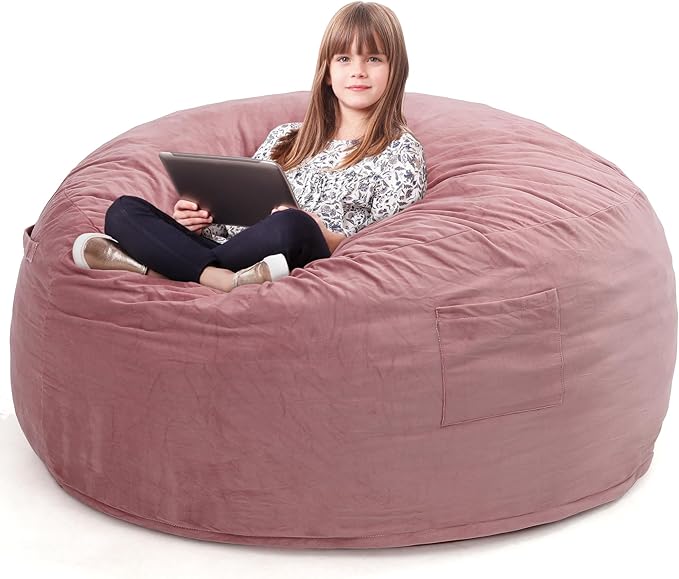 Large 3.5’ Bean Bag Chair for Kids, Teens, Adults, Memory Foam