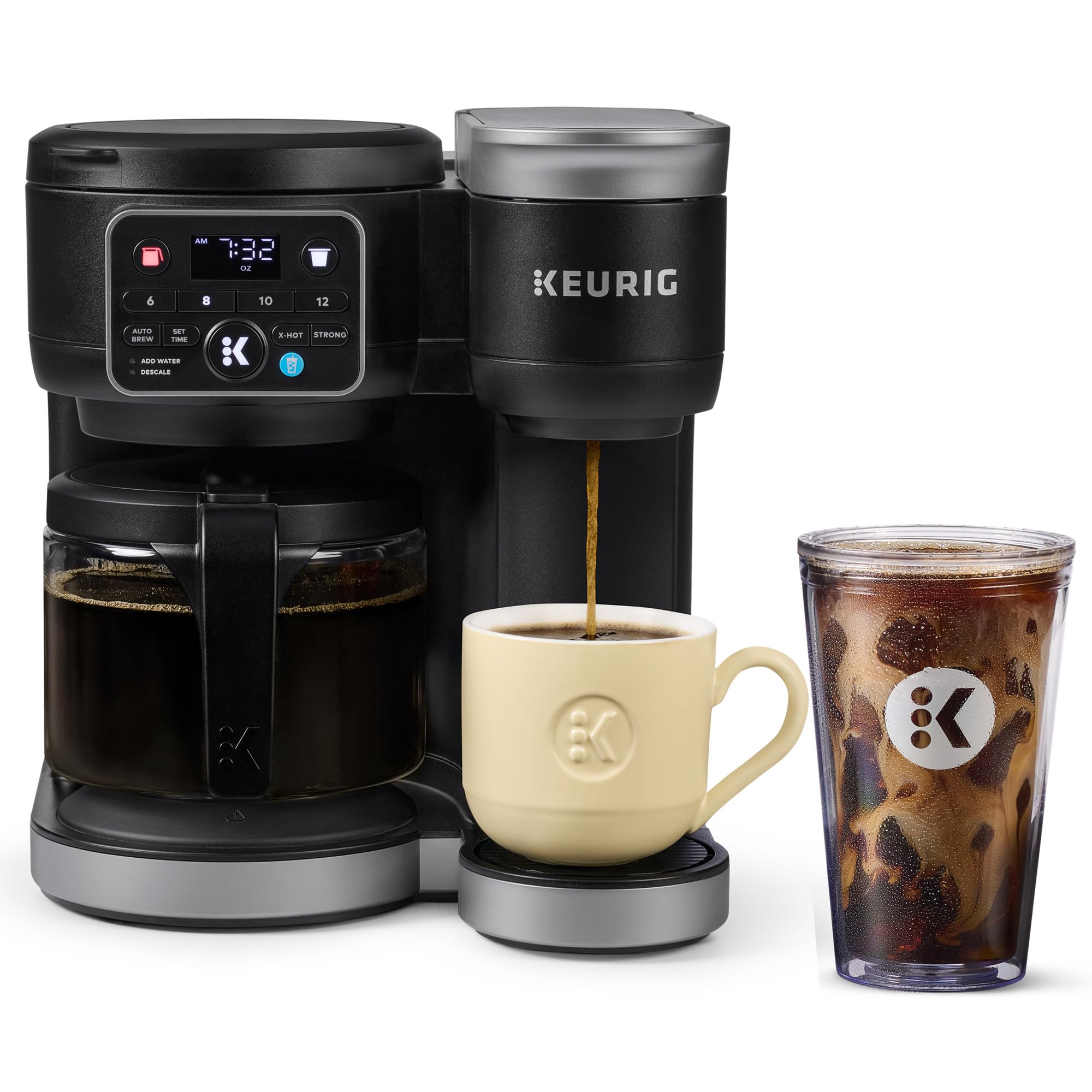 K-Duo Hot & Iced Single Serve & Carafe Coffee Maker, MultiStream Technology