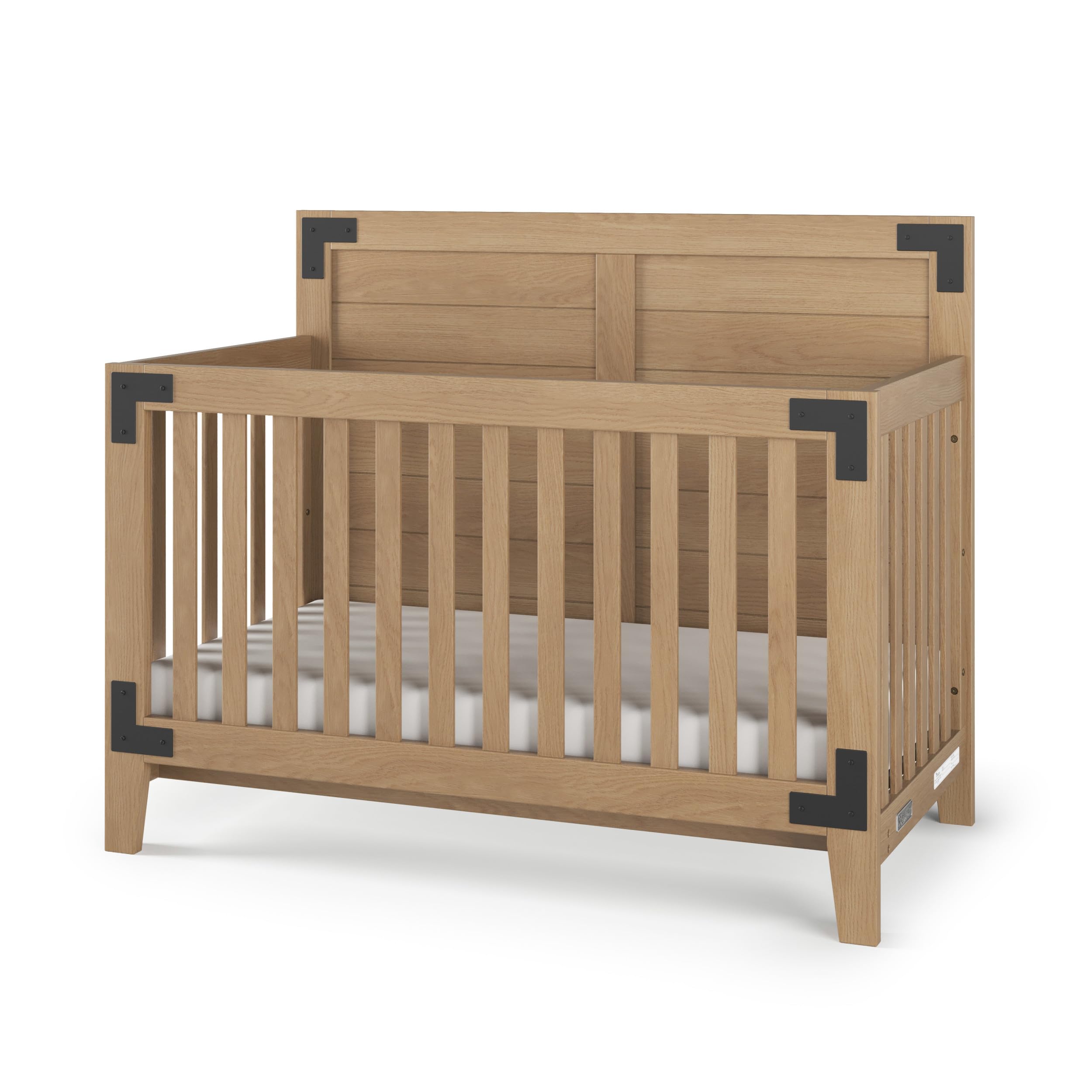 Lucas 4-in-1 Convertible Crib, Baby Crib Converts to Day Bed