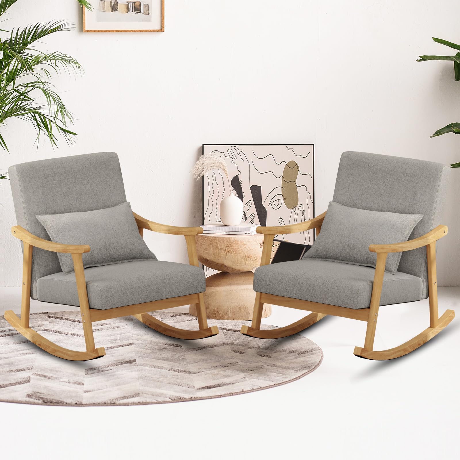 Nursery Rocking Chair Upholstered Glider Rocker