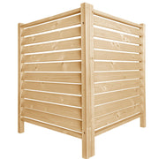 2-Panel Privacy Fence Screen for AC Unit 38" H x 31" W – Attractive Real Wood