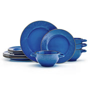 Kori 12 Piece Dinnerware Set, Service for 4, Blue