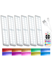 58-LED Motion Sensor Under Cabinet Lights Wireless, RGB Closet Light Night Lights Remote