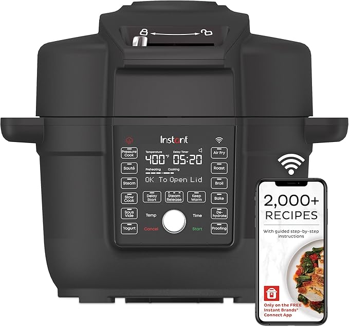 Duo Crisp Ultimate Lid, 13-in-1 Air Fryer and Pressure Cooker Combo, Sauté