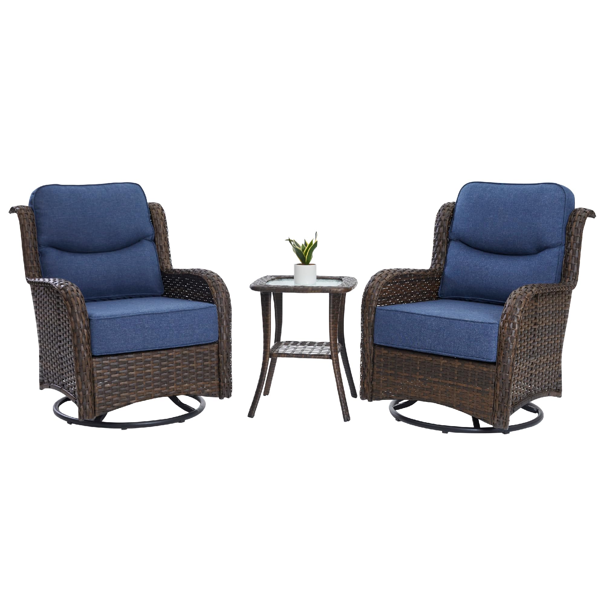 Outdoor Swivel Rocker Patio Chairs of 2