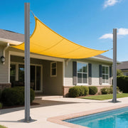 2 Pack Sun Shade Poles 10Ft Shade Sail Poles with Flat Base 2.4" Diameter